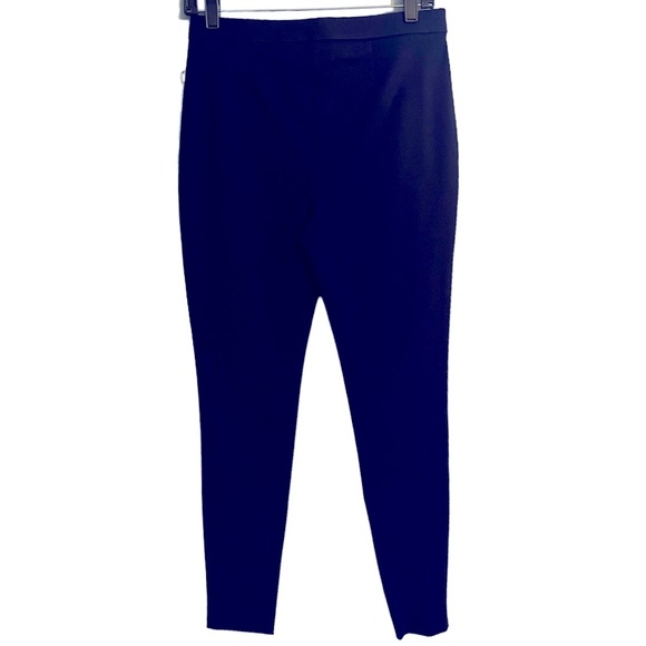 Chico’s Faux-Leather Front Ponte Navy BLUE Leggings NEW Sz 4 women - Picture 6 of 16